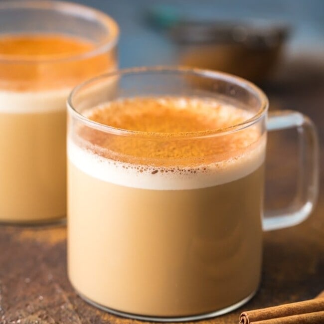 Bulletproof coffee in glass mugs