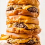 stacked wisconsin butter burgers
