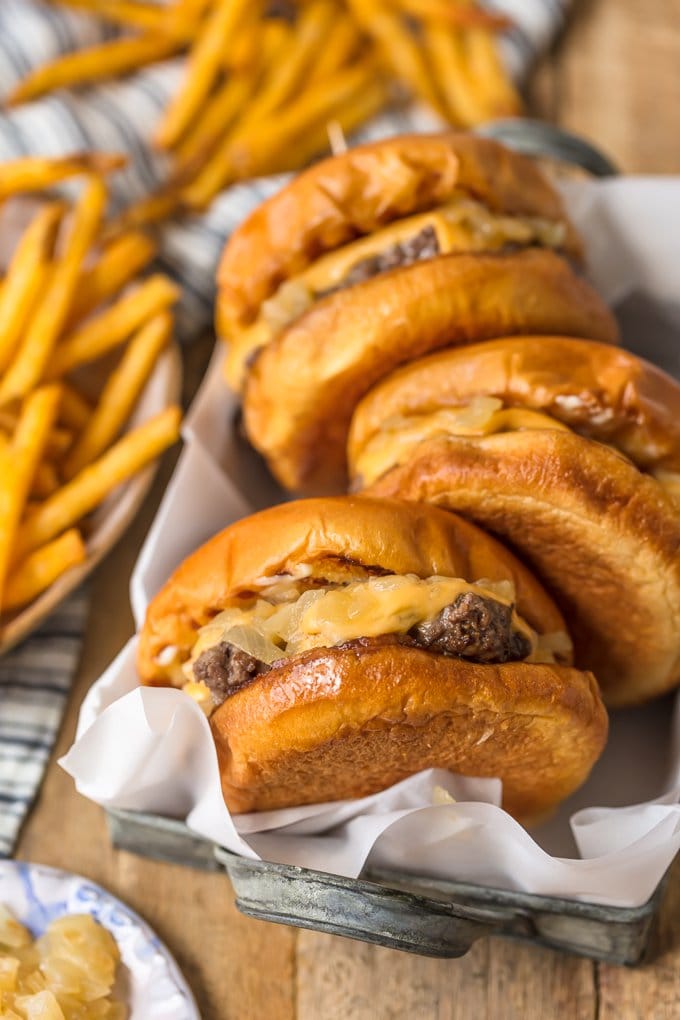 Butter burgers and fries