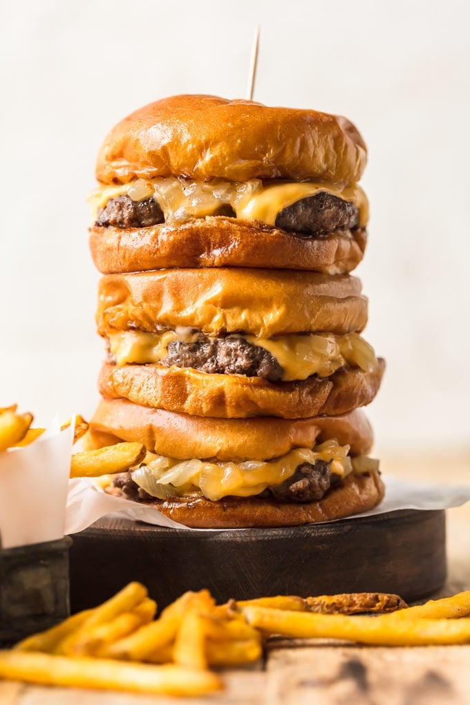 A stack of Wisconsin Butter Burgers