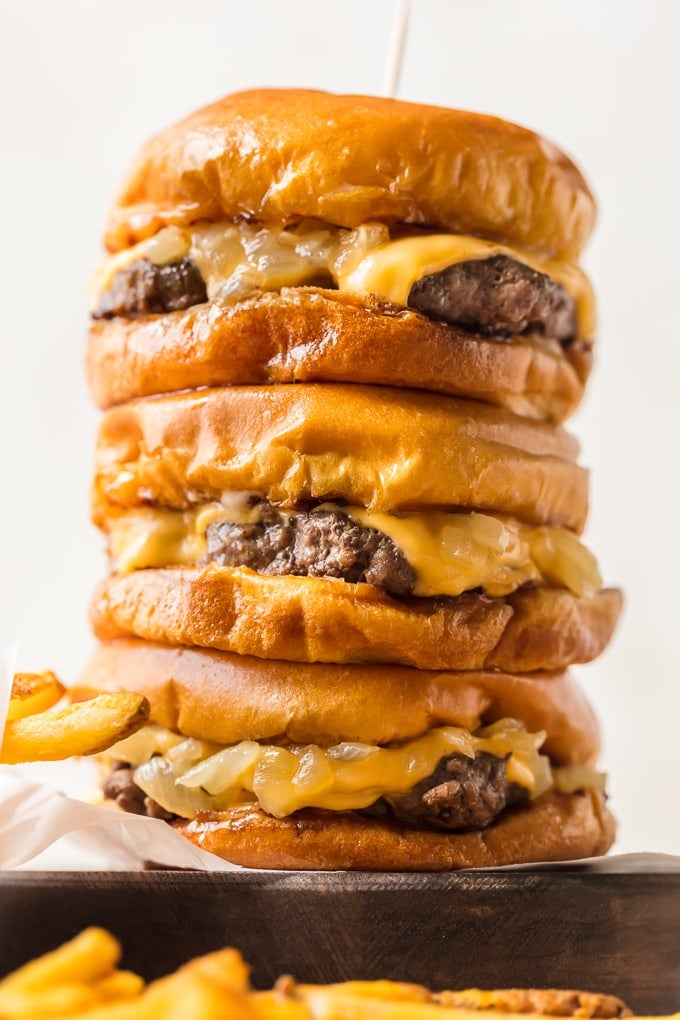 Stovetop Double-Stack Cheeseburgers Recipe