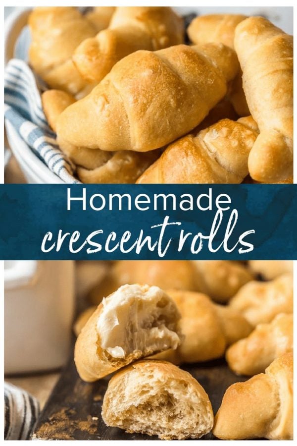Homemade Crescent Rolls are soft, flaky, buttery & oh so delicious! Make this crescent roll recipe for every holiday meal, or for any dinner that needs something extra