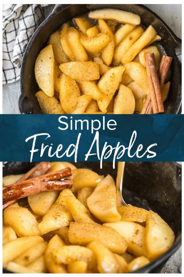 With apple-picking season right around the corner, it's time to get the perfect FRIED APPLES recipe out there. Fresh apples, sugar, and butter fried on the stove top with cinnamon...so delicious! Learn how to make fried apples for breakfast, dessert, snacks, or even as a side dish!