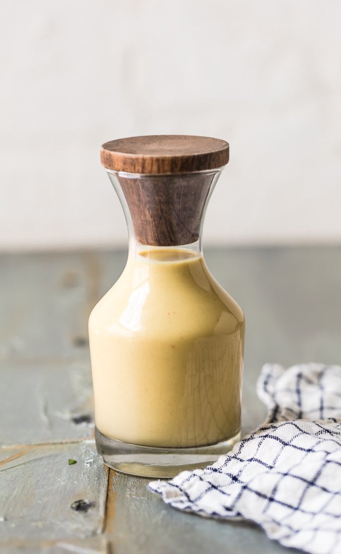 Honey Mustard Dressing in a jar