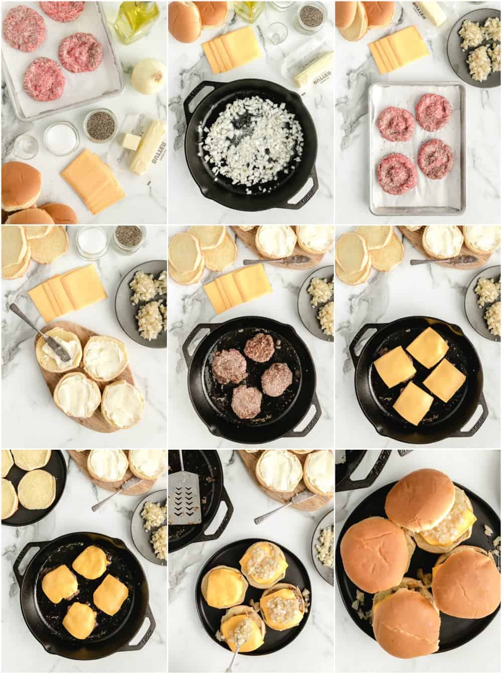 how to make butter burgers step by step process shots