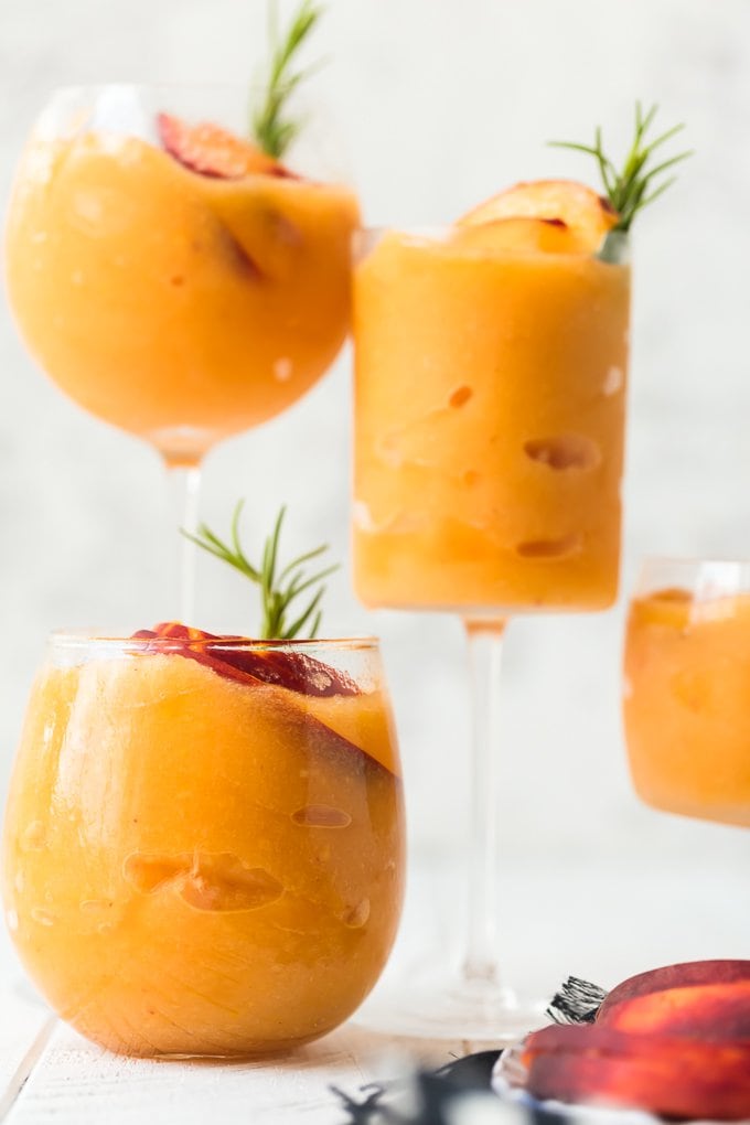 Peach Frose Recipe with peaches and rosemary