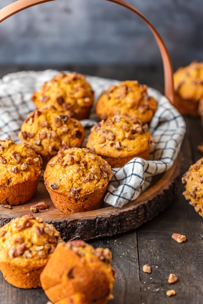 Pumpkin pecan muffins