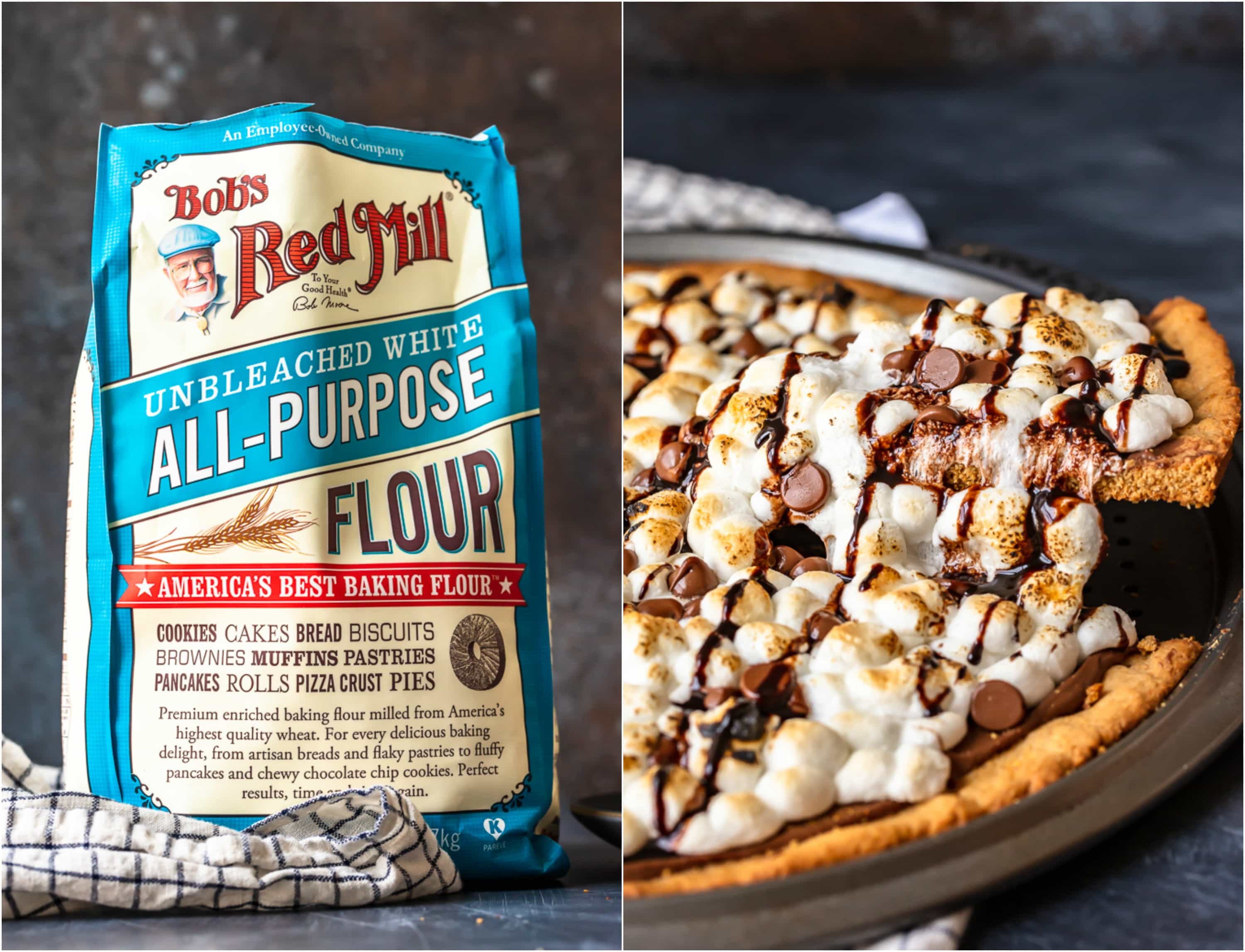 bob's red mill flour and smore pizza 