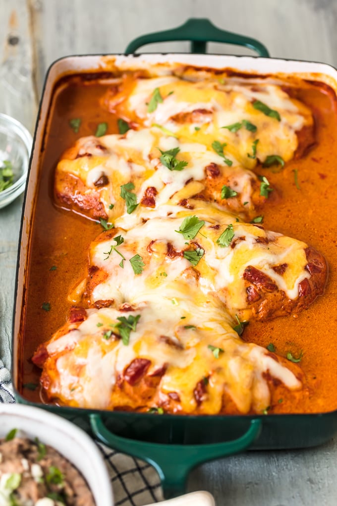 Southwest Chicken Bake (Creamy Enchilada Baked Chicken ...