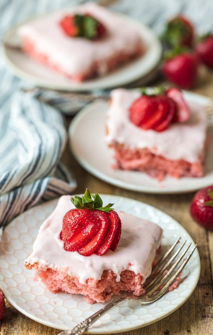 Strawberry Cake recipe with cream cheese icing