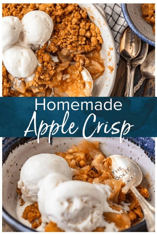 Apple Crisp is the best fall dessert! It's sweet, it's warm, it's cozy, and it's absolutely delicious. This easy apple crisp recipe is so simple and has the best homemade apple crisp topping. It's crumbly and sweet and adds the perfect texture when layered on top of the apple filling. Serve it with ice cream and everyone will devour it!