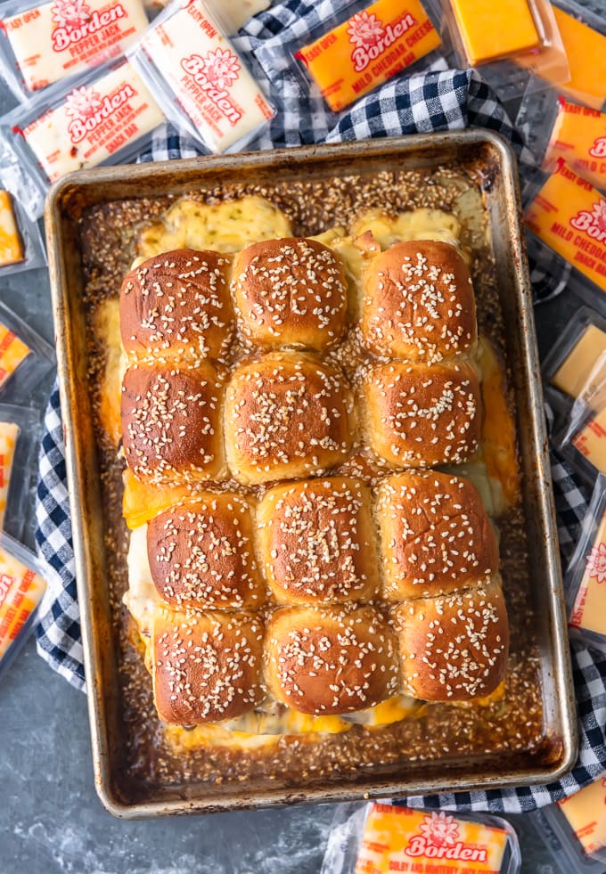 Delicious sliders recipes featuring baked ham and cheese sliders on Hawaiian rolls, perfect for parties and gatherings