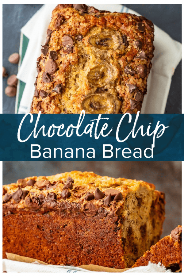 Chocolate Chip Banana Bread is the perfect thing to bake for breakfast, dessert, or just for simple snacking. This homemade banana bread with chocolate chips is so fresh, so flavorful, and so fun! I love this delicious chocolate chip banana bread recipe for any occasion, and it's so easy to make too!