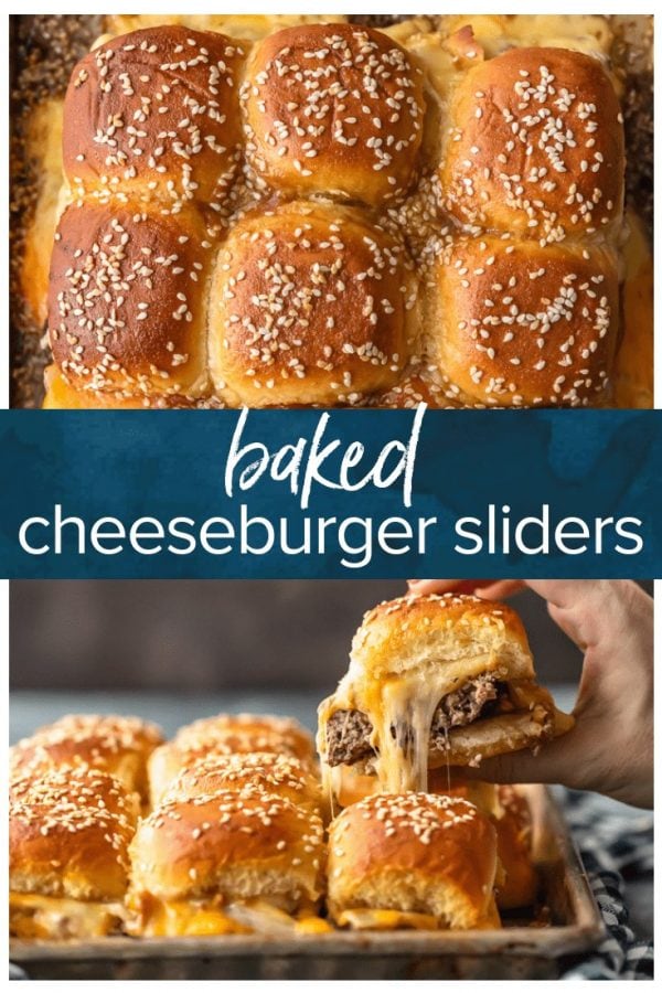 baked cheeseburger sliders pinterest collage