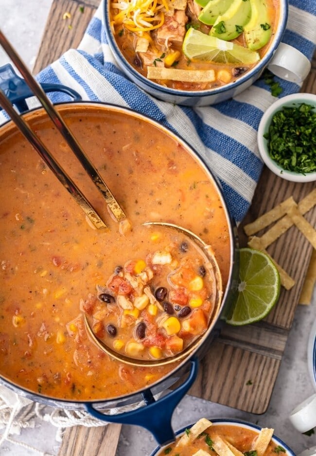 Creamy Chicken Tortilla Soup Recipe VIDEO - The Cookie Rookie®