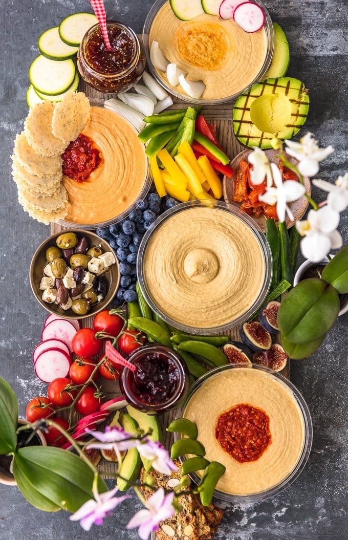 The Ultimate Hummus and Vegetable Board