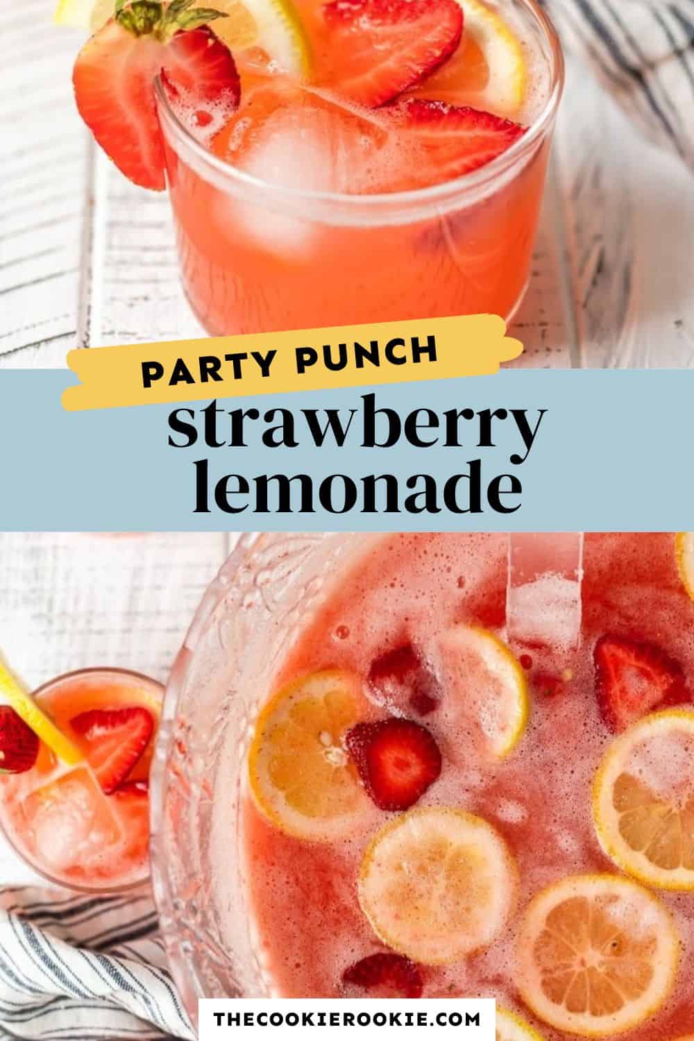 strawberry lemonade party punch pin image
