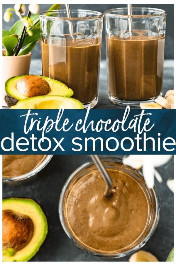 triple chocolate detox smoothie pinterest photo