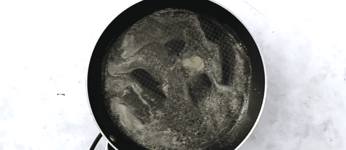 butter and oil in a skillet