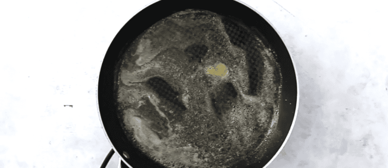 butter and oil in a skillet