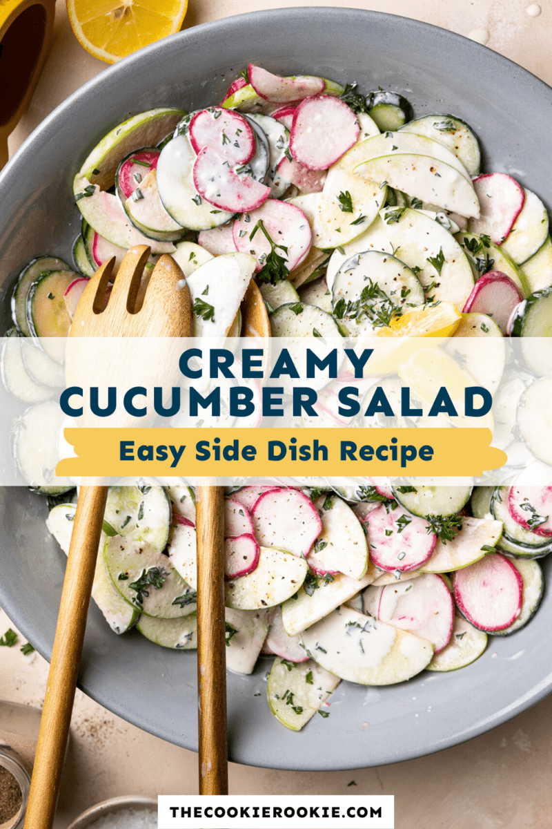 Creamy Cucumber Salad  Cucumber Apple Salad  Recipe - 56