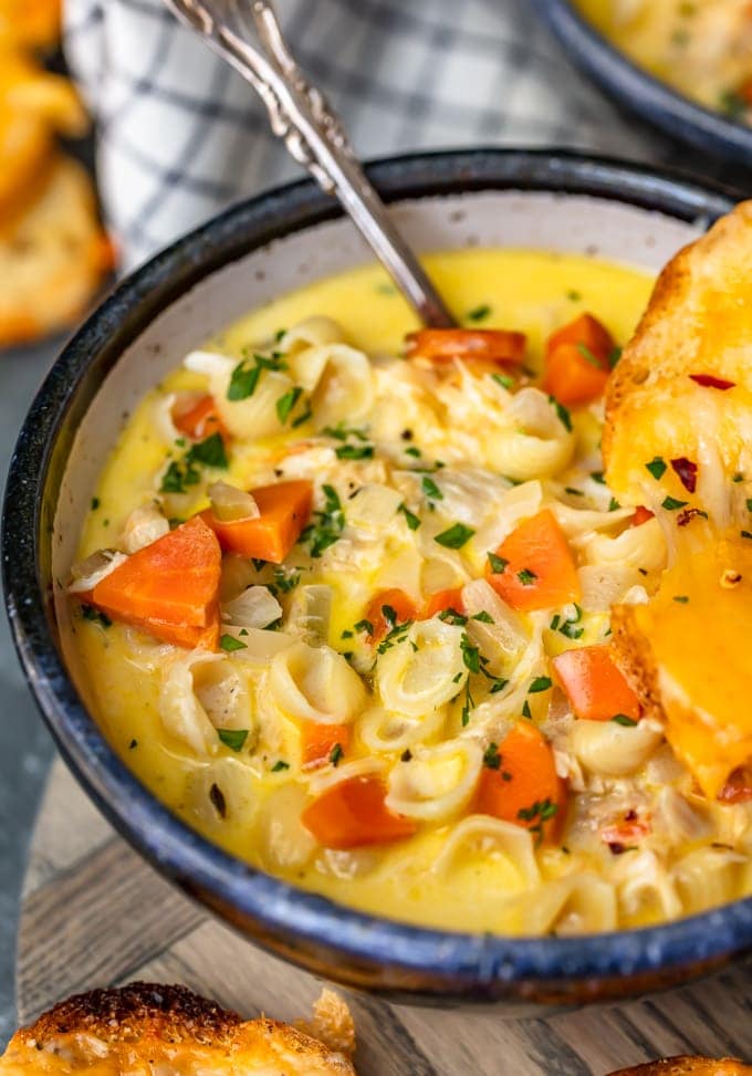 Cheesy Macaroni Soup recipe