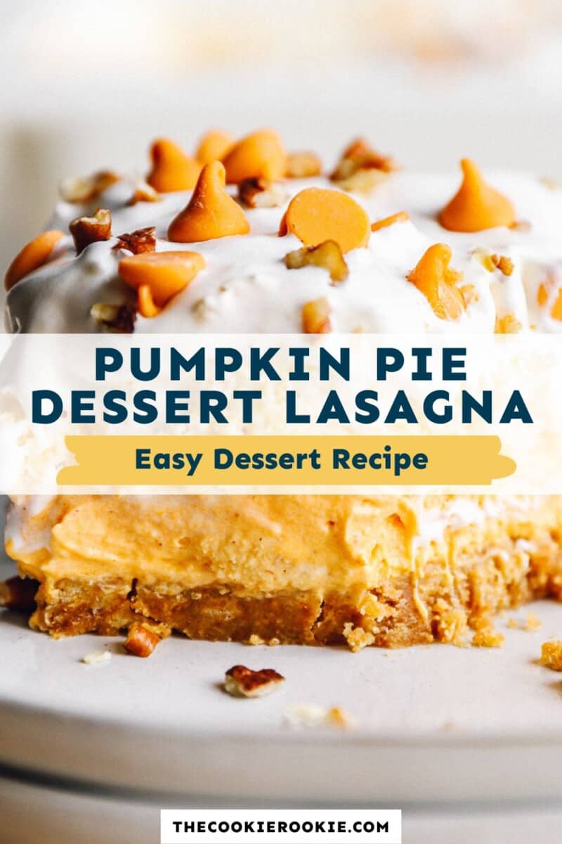 pumpkin pie dessert lasagna pinterest