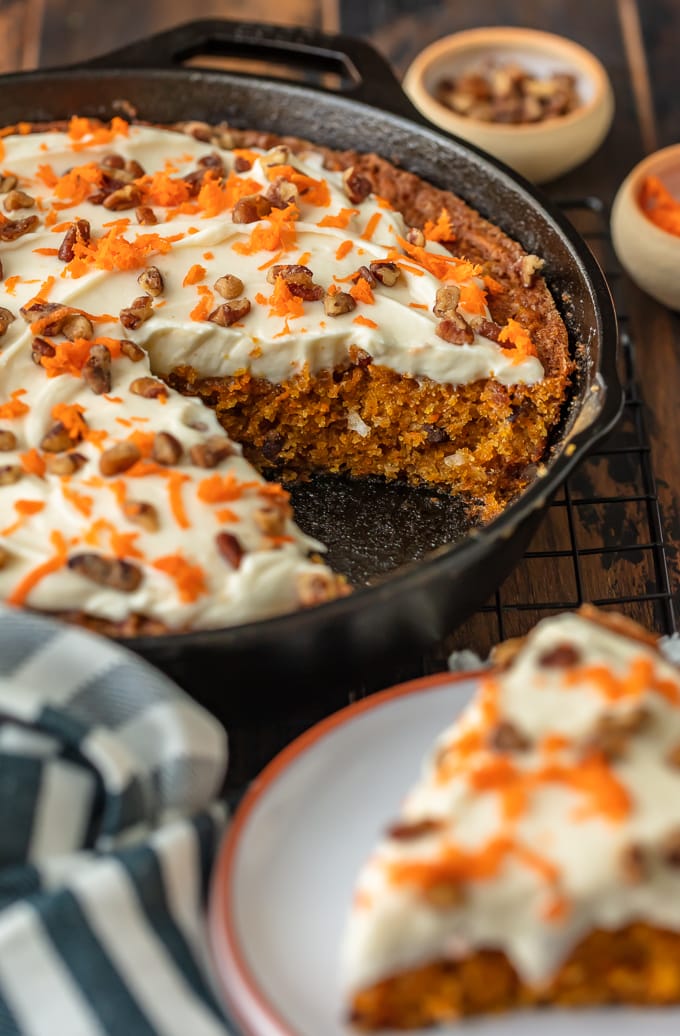 Skillet Carrot Cake with Cream Cheese Frosting - 83