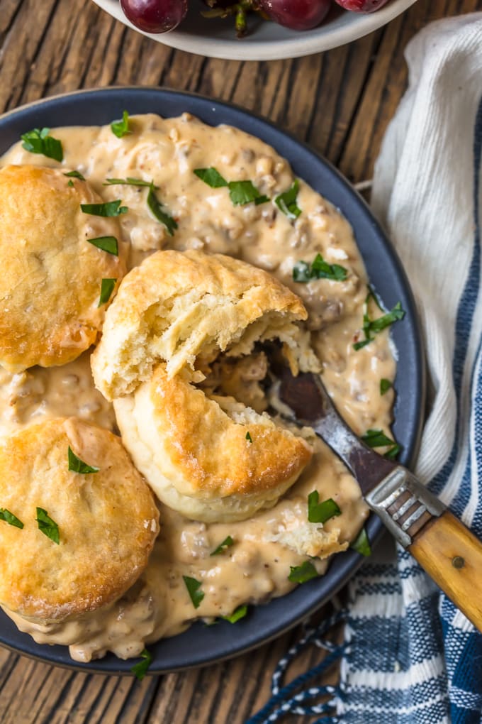 biscuits and sausage gravy