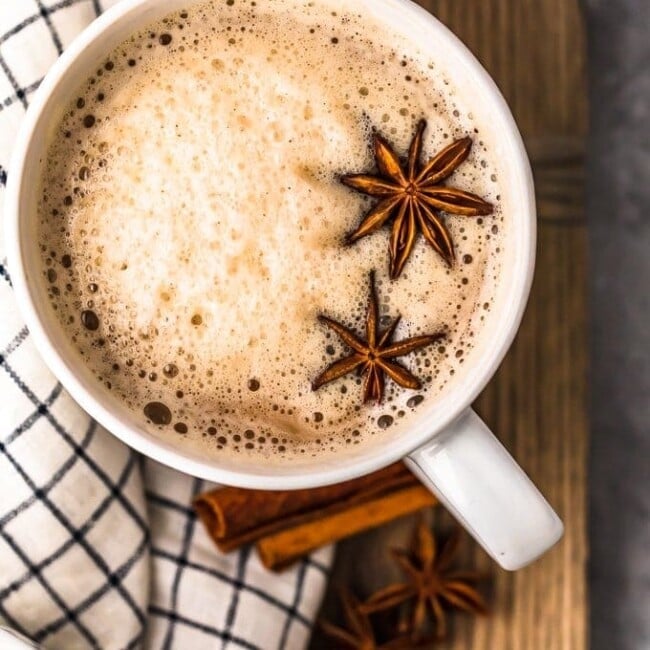 Spiked Chai is the perfect warm winter drink! This chai tea recipe is simple, delicious, and full of flavor. It's exactly what you need for Christmas parties or any chilly evening. We made it with bourbon, but it can also be made without alcohol.