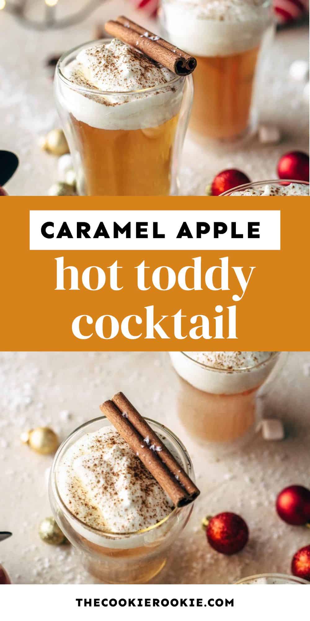 caramel apple hot toddy cocktail pin image