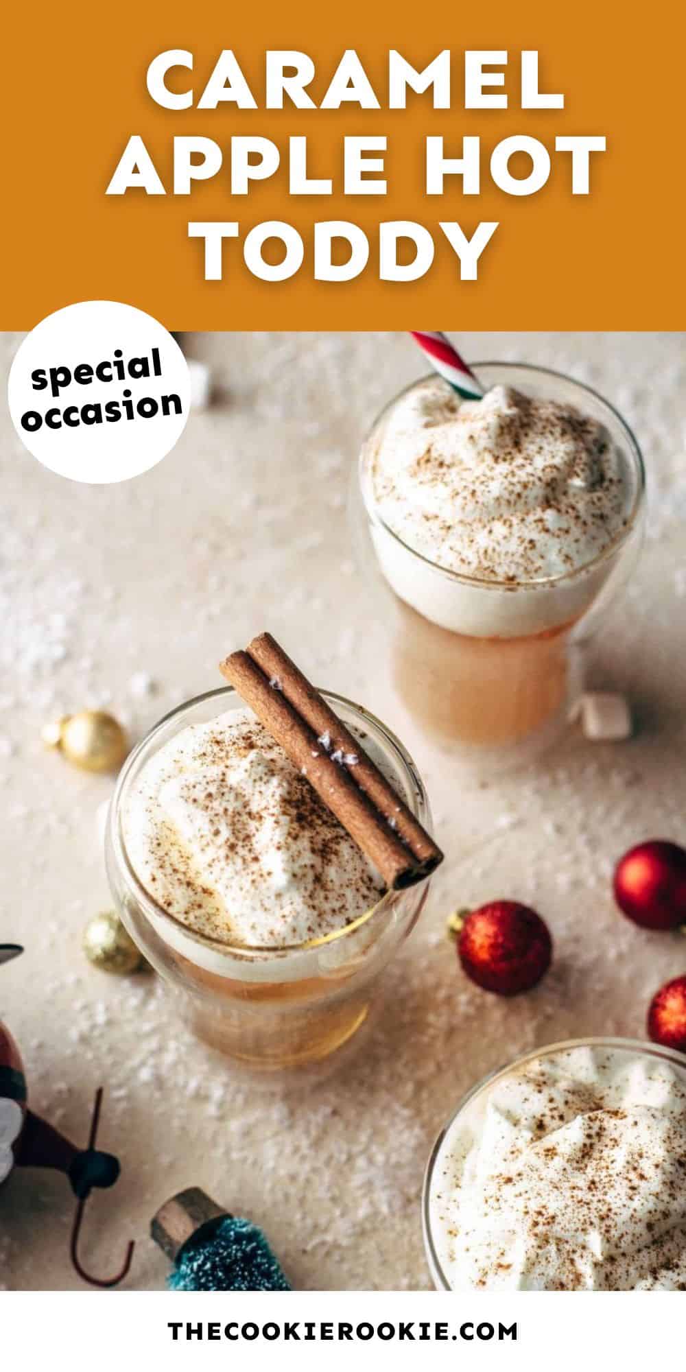 caramel apple hot toddy cocktail pin image