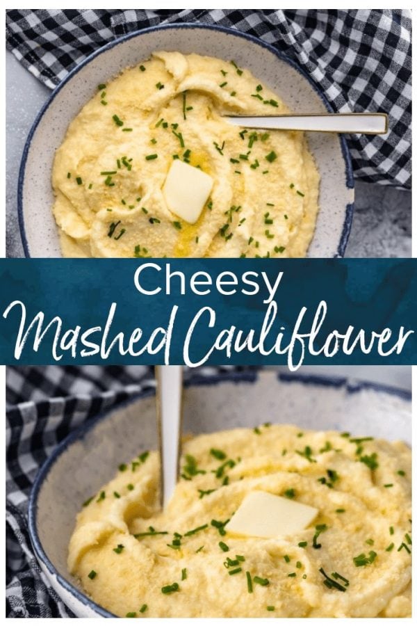 Cheesy Mashed Cauliflower is a healthy (and tasty) alternative to regular mashed potatoes. Learn how to make cauliflower mash with this simple recipe!