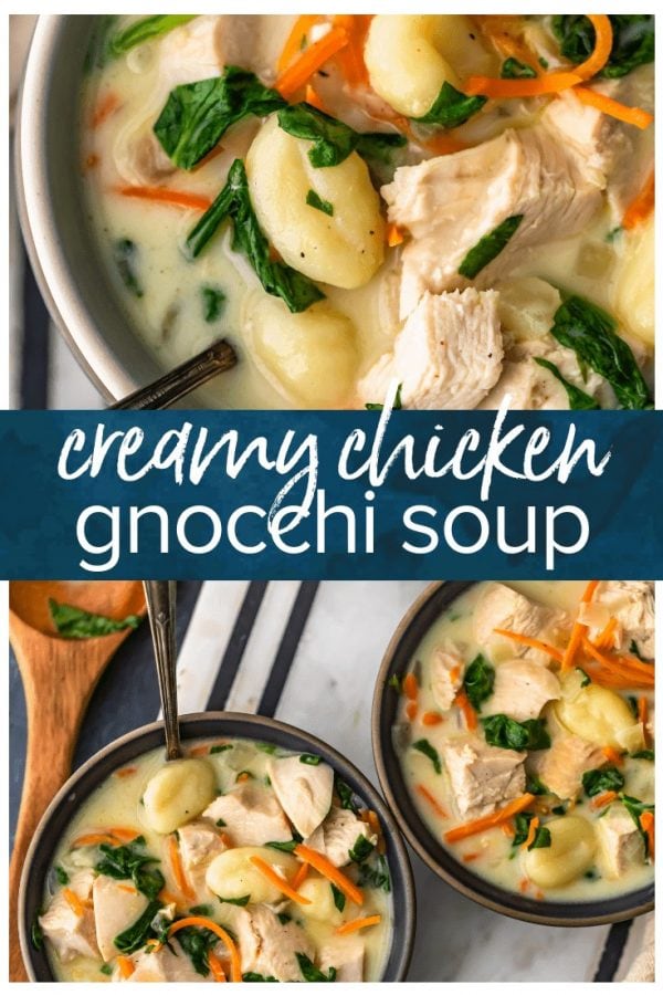 Creamy chicken gnocchi soup.