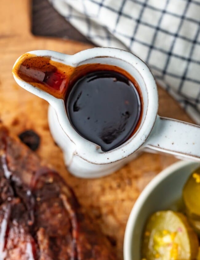 This homemade BBQ sauce recipe is the best BBQ sauce for brisket! It's so easy and so delicious. Make this amazing brisket sauce to cook with our BBQ beef brisket recipe. Or use it for any of your BBQ recipes!