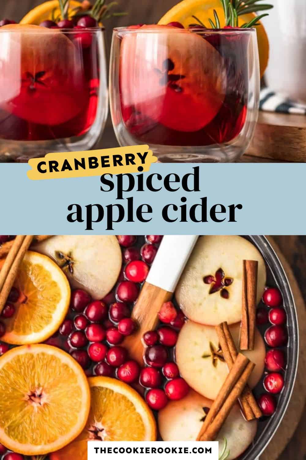 hot cranberry apple spiced cider pin image