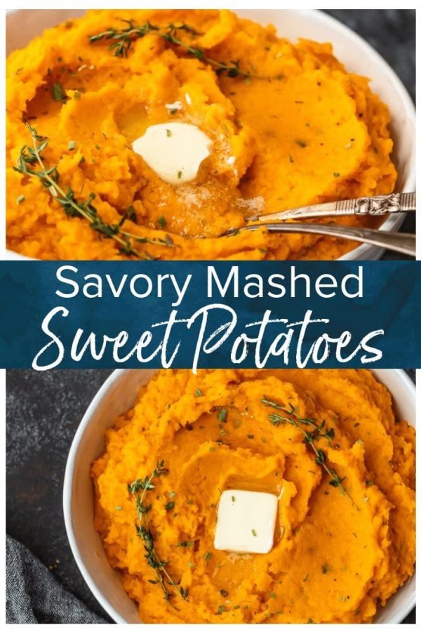 Savory Mashed Sweet Potatoes are the perfect easy side dish for Thanksgiving and beyond. This sweet potato mash recipe is so creamy and delicious! Find out how to make mashed sweet potatoes with this easy mashed sweet potatoes recipe, and add them to your holiday table.