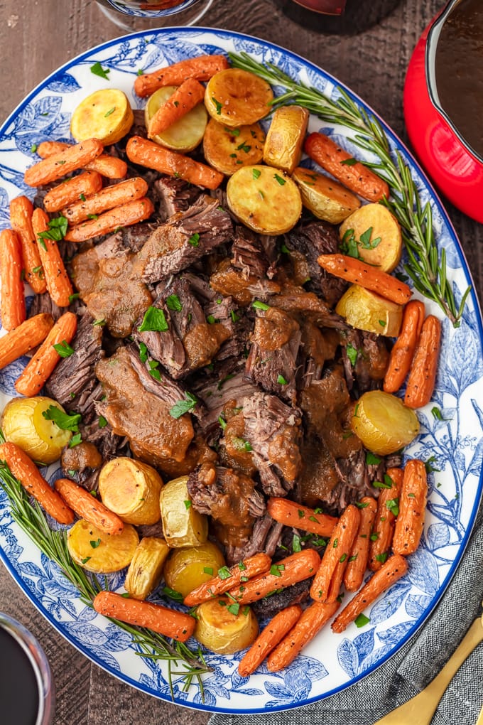 Crockpot Pot Roast made with Red Wine - The Schmidty Wife