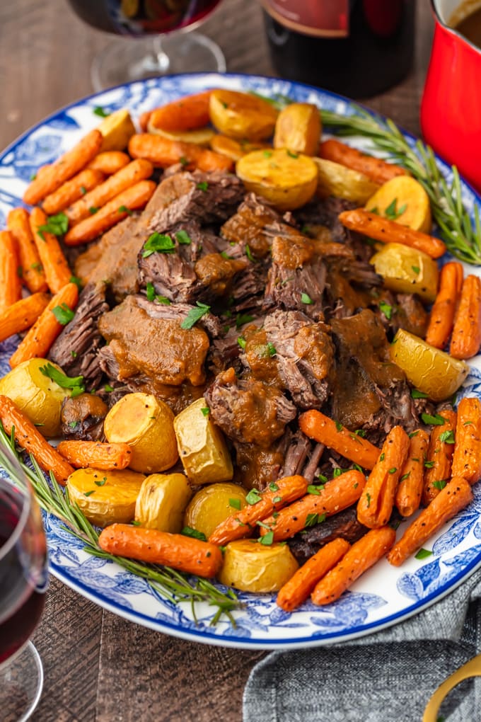 Crockpot Pot Roast made with Red Wine - The Schmidty Wife