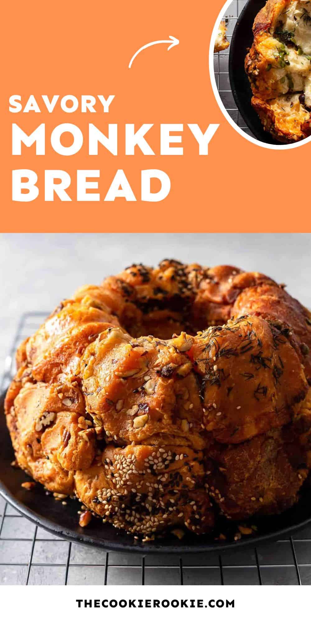 savory monkey bread pin image