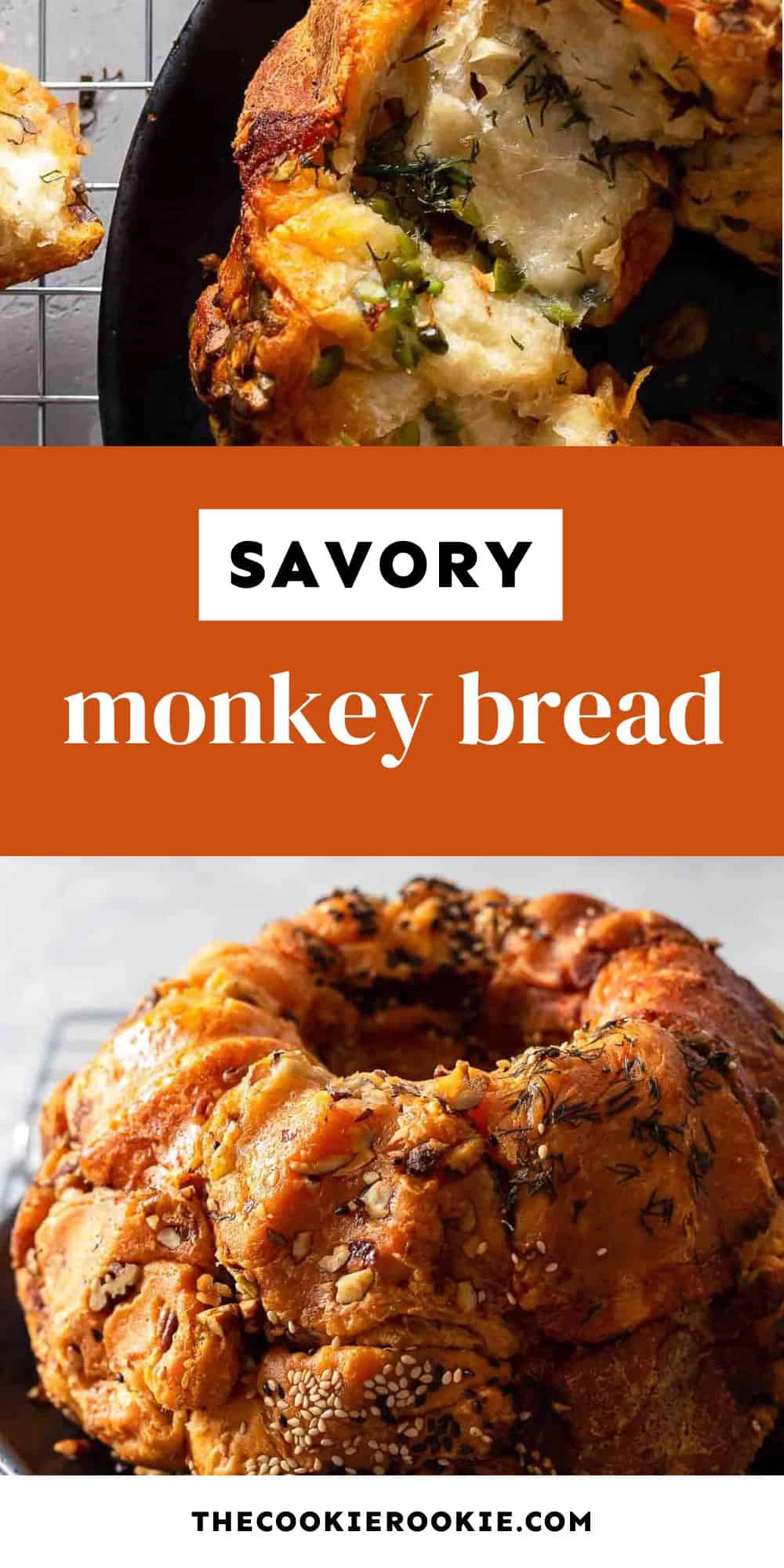 savory monkey bread pin image