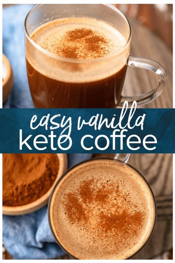 keto coffee pinterest collage