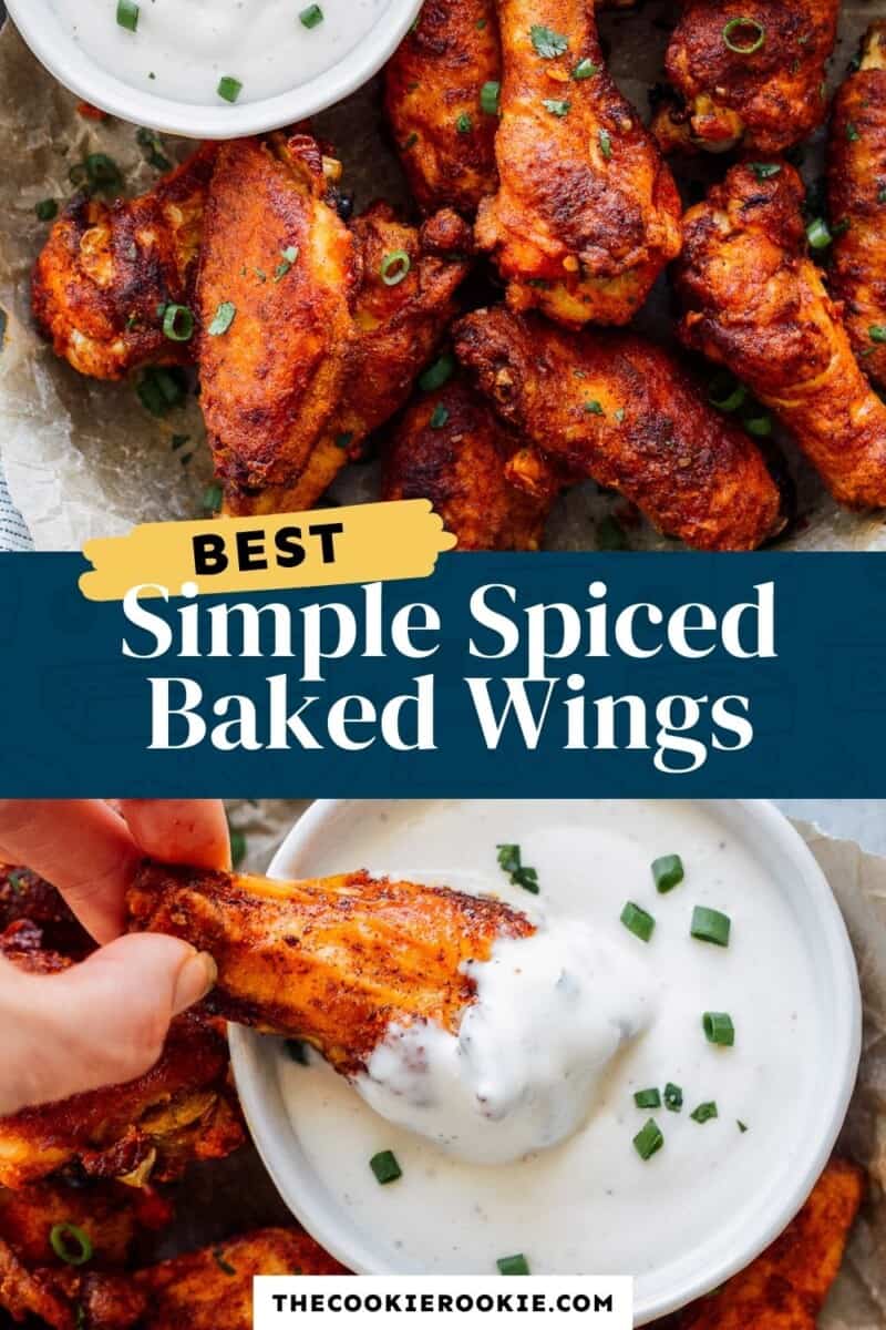 baked chicken wings pinterest collage