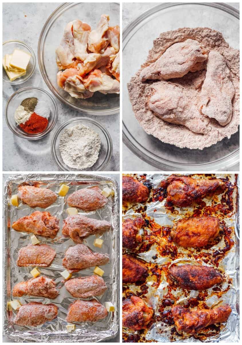 Baked Chicken Wings have the most amazing Chicken Wing Seasoning consisting of paprika, garlic, salt and pepper. If you've wondered How to Bake Chicken Wings that are crispy, flavorful, and amazing, this recipe is for you! EASY Baked Chicken Wings do exist and they're just as delicious, and definitely healthier, when baked and not fried. This is our very favorite Baked Chicken Wings Recipe! step by step photos for how to make baked chicken wings