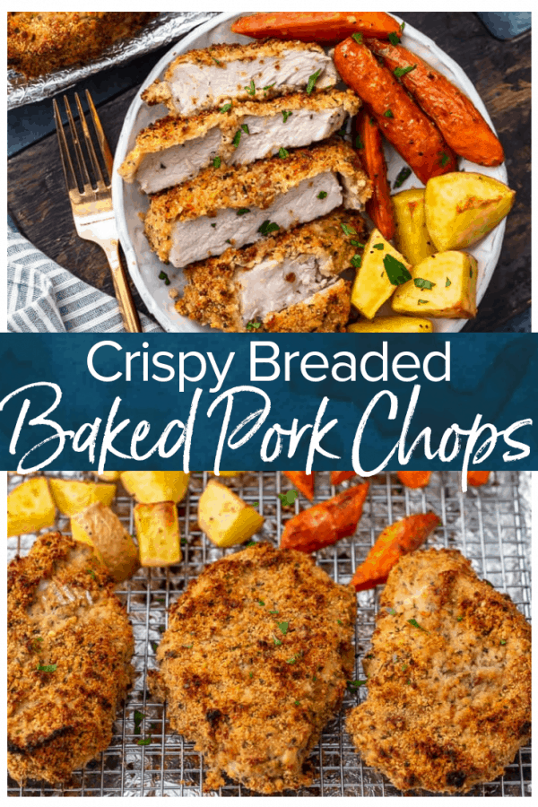Breaded Pork Chops make an easy dinner for any night of the week. These breaded baked pork chops are crispy, flavorful, and beyond simple.
