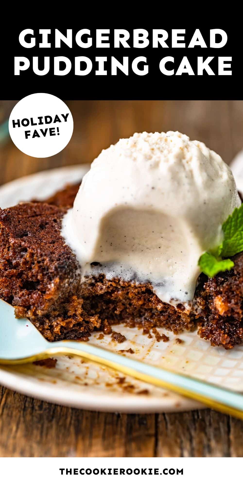 gingerbread pudding cake pin image