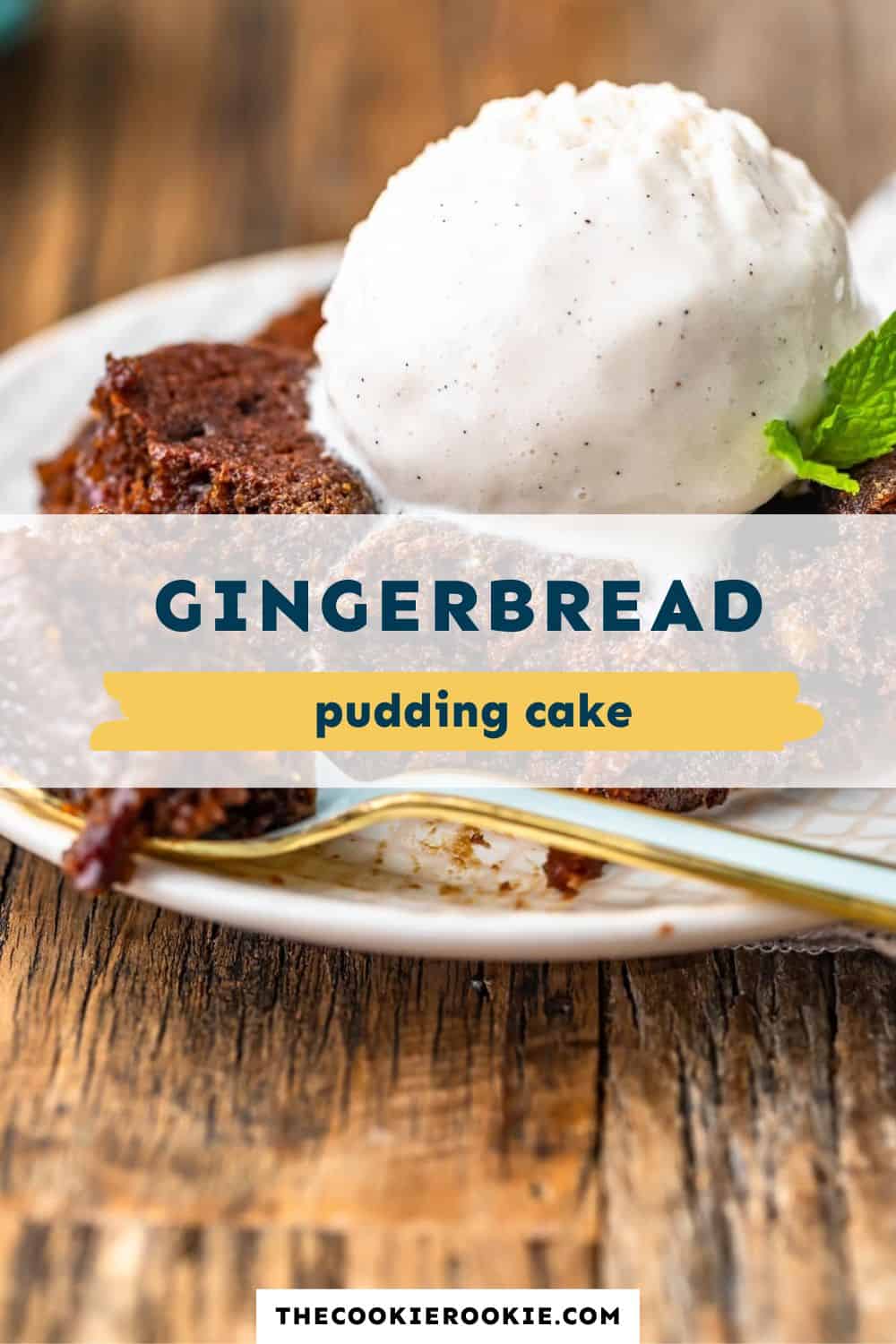 gingerbread pudding cake pin image