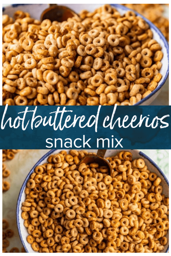 Hot Buttered Cheerios are so tasty and so snackable! This sweet and salty snack mix recipe is sure to please guests at any party.