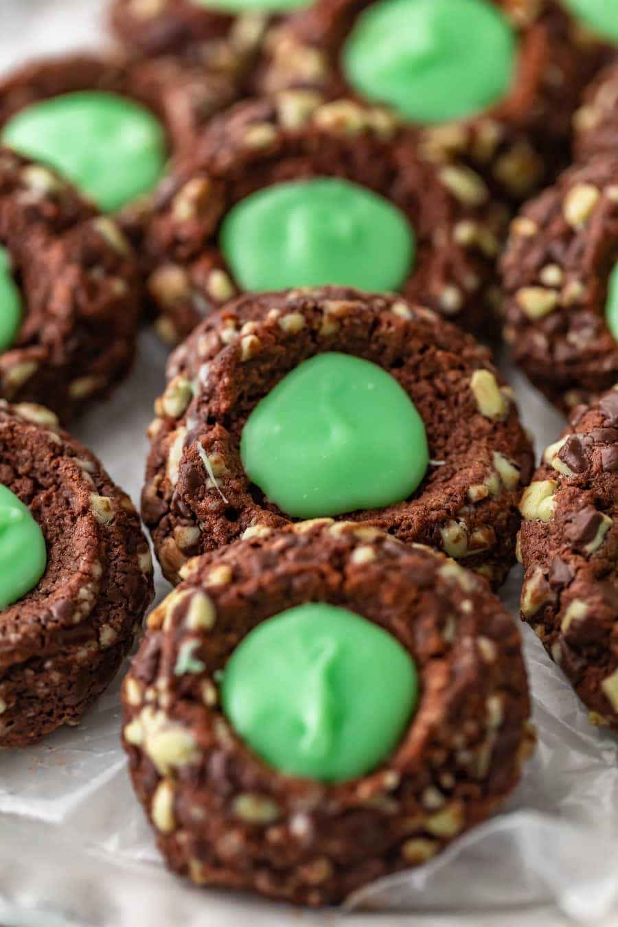 Chocolate Mint Cookies (Creme de Menthe Thumbprint Cookies Recipe)