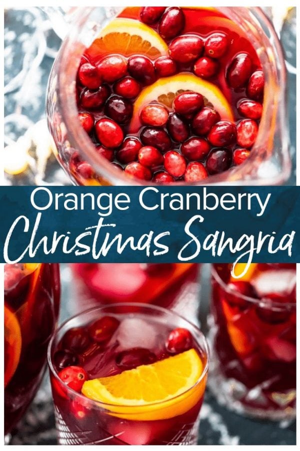 Orange Cranberry Sangria is fresh, fun, and festive. This Christmas Sangria recipe is just perfect for the holiday season!